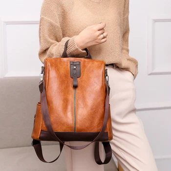 Women Leather Backpack 2020 New Multifunction Backpacks Large Capacity School bags for Girls Fashion Female Bagpack mochila
Women Leather Backpack 2020 New Multifunction Backpacks Large Capacity School bags for Girls Fashion Female Bagpack mochila