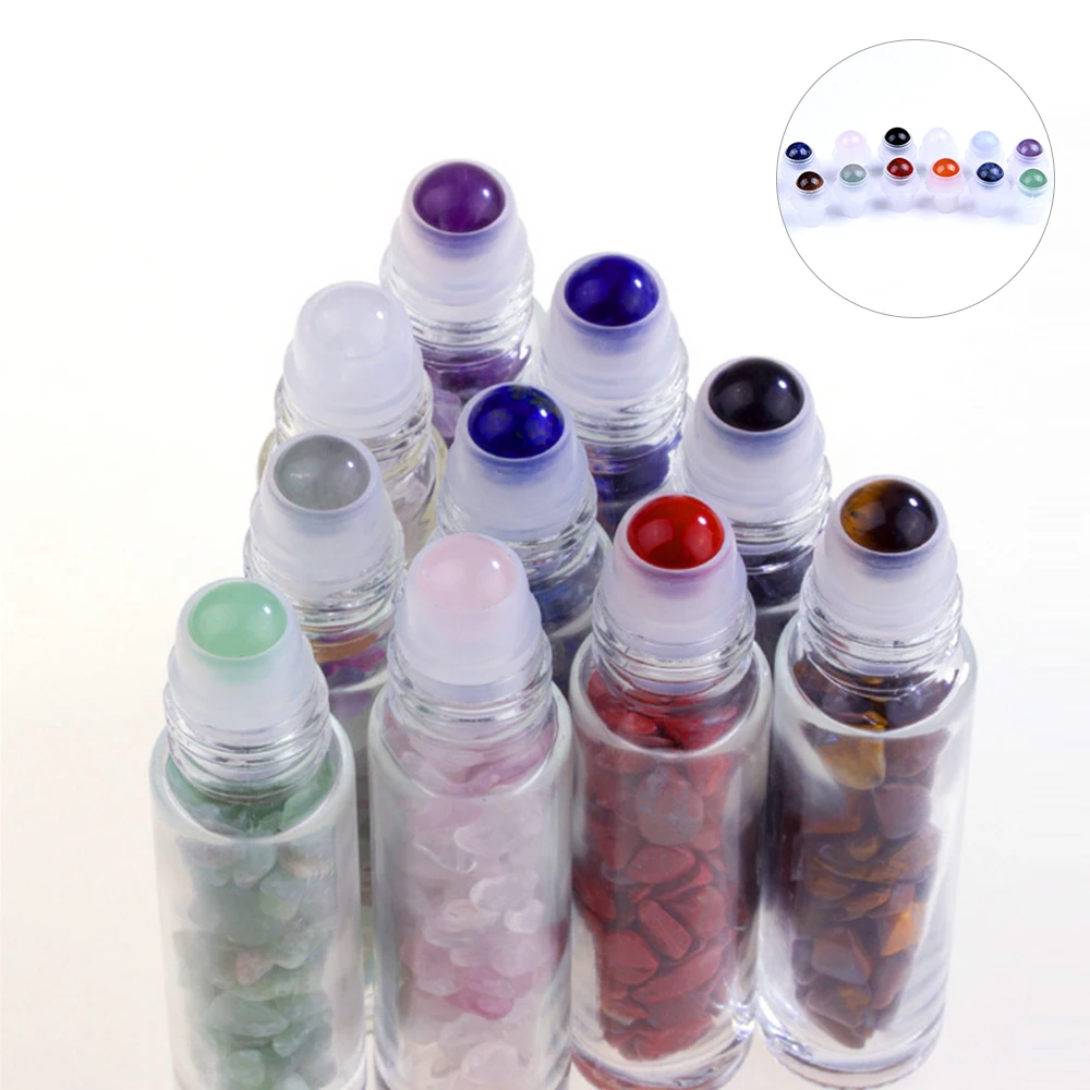 10pcs Refillable Bottle Essential Oil Bottles Roll-On Roller Storage Bottle Healing Crystal Chips Semiprecious Stones Bottles
10pcs Refillable Bottle Essential Oil Bottles Roll-On Roller Storage Bottle Healing Crystal Chips Semiprecious Stones Bottles