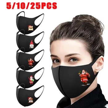 5/10/25pcs Adult's Black Mouth Mask Santa Claus Prints Protection Face Mask Washable Earloop Mouth-muffle Health Care Masque
5/10/25pcs Adult's Black Mouth Mask Santa Claus Prints Protection Face Mask Washable Earloop Mouth-muffle Health Care Masque