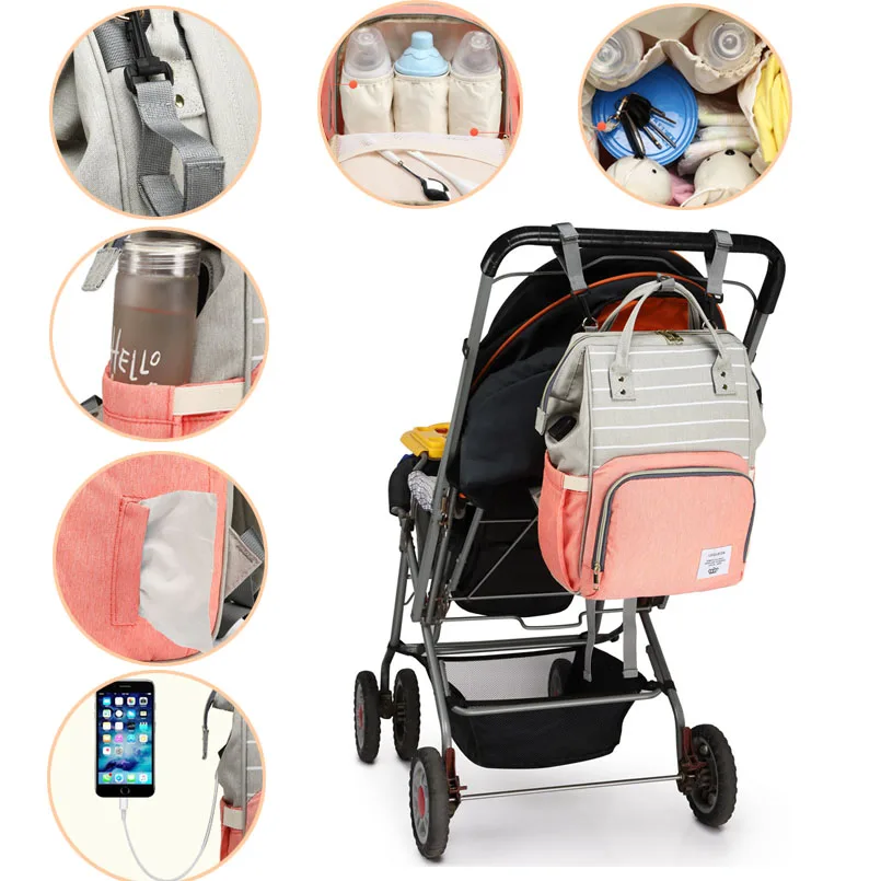 Fashion Mummy Maternity Bag Multi-function Diaper Bag Backpack Nappy Baby Bag with Stroller Straps for Baby Care
Fashion Mummy Maternity Bag Multi-function Diaper Bag Backpack Nappy Baby Bag with Stroller Straps for Baby Care