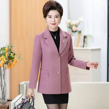 Middle-Aged 2020 Spring Autumn New Fashion Wool Blazers Female Short Single Breasted Suit Coat Ladies Solid Color Blazer Z58
Middle-Aged 2020 Spring Autumn New Fashion Wool Blazers Female Short Single Breasted Suit Coat Ladies Solid Color Blazer Z58