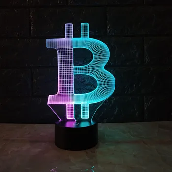 Bitcoin Shape Acrylic 3D LED Lamp Touch Night Light 7 Color Changing Table USB Lights for Friend's Gift Drop Shipping
Bitcoin Shape Acrylic 3D LED Lamp Touch Night Light 7 Color Changing Table USB Lights for Friend's Gift Drop Shipping