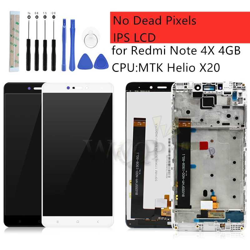 for Xiaomi Redmi Note 4X 4GB MTK LCD Display Touch Screen Glass Panel Digitizer with Frame Assembly Note4X Pro Repair Spare Part
for Xiaomi Redmi Note 4X 4GB MTK LCD Display Touch Screen Glass Panel Digitizer with Frame Assembly Note4X Pro Repair Spare Part
