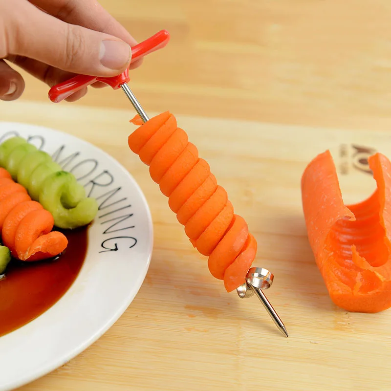 Manual Spiral Screw Slicer Plastic Stainless Steel Potato Carrot Cucumber Vegetables Spiral Knife Carving Tools Kitchen Tool
Manual Spiral Screw Slicer Plastic Stainless Steel Potato Carrot Cucumber Vegetables Spiral Knife Carving Tools Kitchen Tool