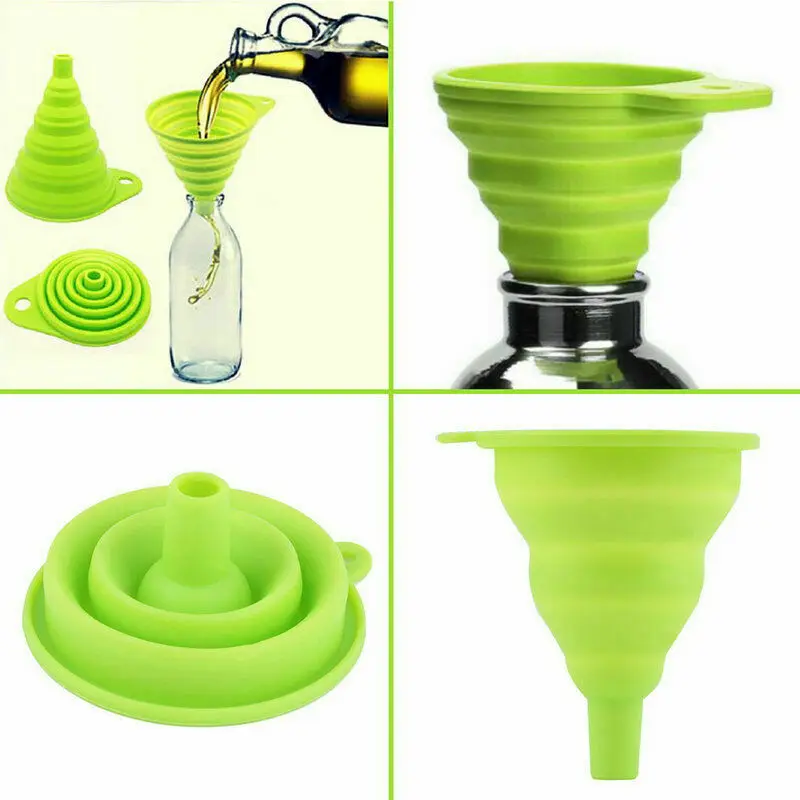 Portable Silicone Foldable Hanging Funnel Random Color Delivery Kitchen Oil Soy Sauce Liquid Seasoning Packing Leakproof Tool
Portable Silicone Foldable Hanging Funnel Random Color Delivery Kitchen Oil Soy Sauce Liquid Seasoning Packing Leakproof Tool