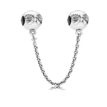 100% 925 Sterling Silver Beautiful Bow Safety Chain Fit Pandora Women Bracelet & Necklace Diy Jewelry 
100% 925 Sterling Silver Beautiful Bow Safety Chain Fit Pandora Women Bracelet & Necklace Diy Jewelry