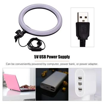 26cm/10inch Photography Fill-in Lamp Selfie LED video Ring Light 3 Lighting Modes Adjustable Brightness USB Powered for YouTube
26cm/10inch Photography Fill-in Lamp Selfie LED video Ring Light 3 Lighting Modes Adjustable Brightness USB Powered for YouTube
