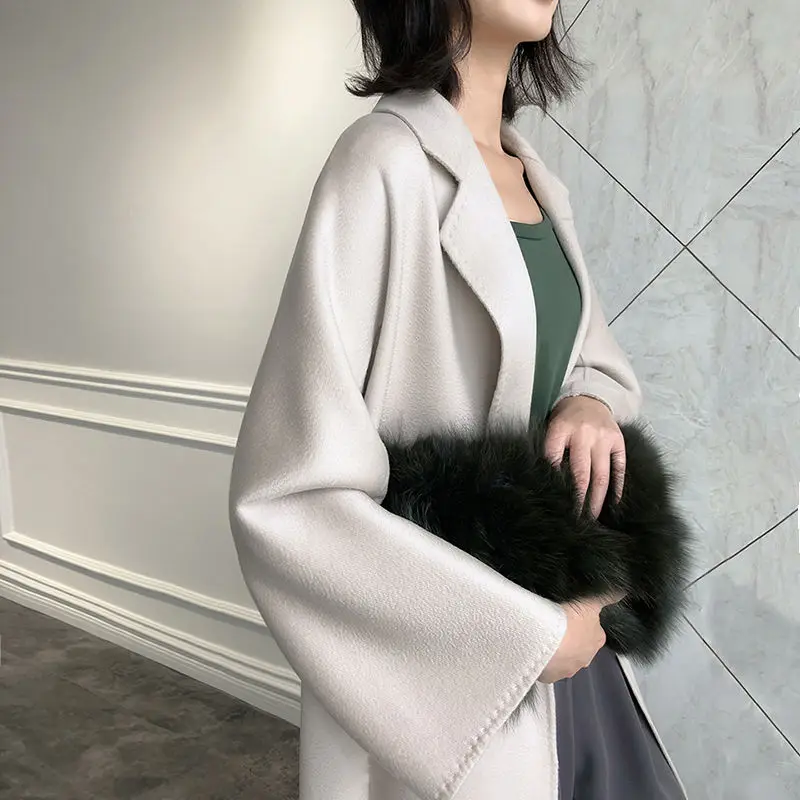 Women Coat High Quality Water Ripple Double-faced Cashmere Long Windbreaker New Wool Coat
Women Coat High Quality Water Ripple Double-faced Cashmere Long Windbreaker New Wool Coat