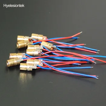 

10pcs Laser Diode 5mw Laser Diod Module Diody LED RED Laser Diodo 650nm 6mm 5mw 3V LED Dot New DIY Kit Copper Head 650nm 3v 6mm