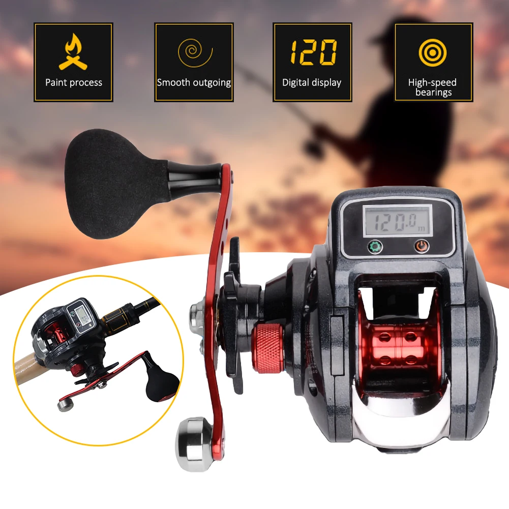 6.3:1 9+1BB Fishing Reel Left / Right Hand Low Profile Line Counter Fishing Tackle Gear with Digital Display Carretilha Pesca
6.3:1 9+1BB Fishing Reel Left / Right Hand Low Profile Line Counter Fishing Tackle Gear with Digital Display Carretilha Pesca