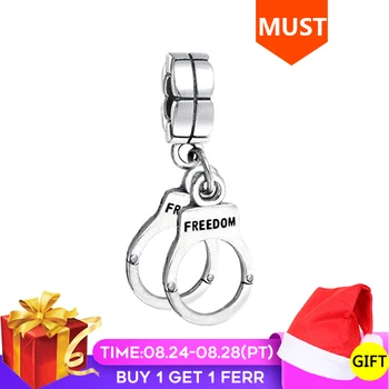 SG New Charms Bead 100% Authentic 925 Sterling Silver freedom Handcuffs DIY Beads Fit Pandora Original Bracelets Women Jewelry
SG New Charms Bead 100% Authentic 925 Sterling Silver freedom Handcuffs DIY Beads Fit Pandora Original Bracelets Women Jewelry