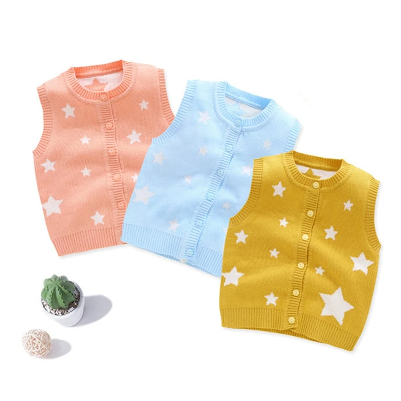 2019 Cotton Baby Sweater Vests Autumn Winter Toddler Girls Boys Knitted Vest Star Pattern Kids Waistcoats Children Cardigan
2019 Cotton Baby Sweater Vests Autumn Winter Toddler Girls Boys Knitted Vest Star Pattern Kids Waistcoats Children Cardigan
