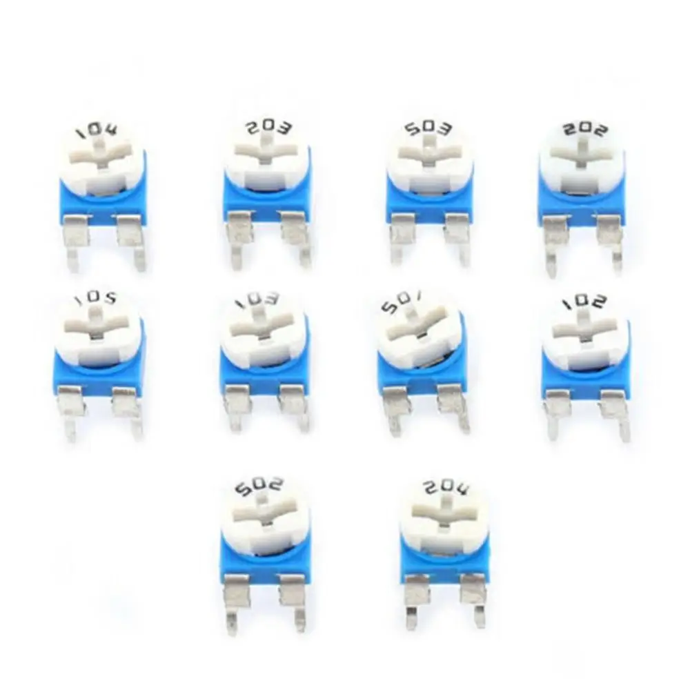 100Pcs RM065 Trimpot Potentiometer Assortment Kits 10 Values Variable Resistor Vertical Adjustable Resistor Kit
100Pcs RM065 Trimpot Potentiometer Assortment Kits 10 Values Variable Resistor Vertical Adjustable Resistor Kit