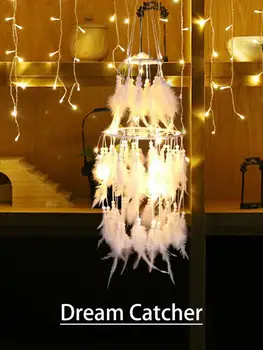 Innovative Led Night Light Double Feathers Dream Catcher Wind Chime Light Window Pendant Cute Girl Room Wall Hanging Home Decor
Innovative Led Night Light Double Feathers Dream Catcher Wind Chime Light Window Pendant Cute Girl Room Wall Hanging Home Decor