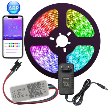 LED Strip Light Kit sp110e Bluetooth controller Dream color 12V WS2811 LED Strip 5050 RGB APP control Home lighting
LED Strip Light Kit sp110e Bluetooth controller Dream color 12V WS2811 LED Strip 5050 RGB APP control Home lighting