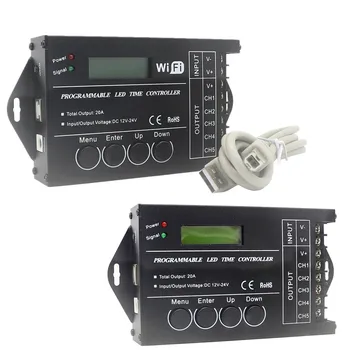 TC420 TC421 Wifi Time Programmable Controller 5 CH output DC12V/24V 20A RGB led strip controller used in aquariums fish tank
TC420 TC421 Wifi Time Programmable Controller 5 CH output DC12V/24V 20A RGB led strip controller used in aquariums fish tank