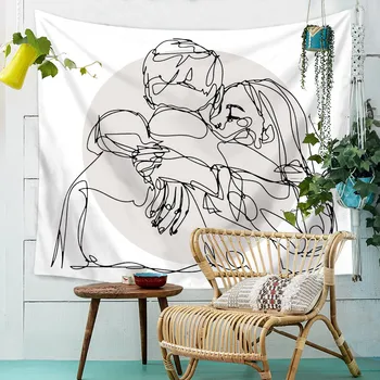 Nordic Couple Hippie Tapestry Backdrop Dorm Decor Stick Figure Abstract Tapestry WallHanging Polyester Wall Tapestry Carpet
Nordic Couple Hippie Tapestry Backdrop Dorm Decor Stick Figure Abstract Tapestry WallHanging Polyester Wall Tapestry Carpet