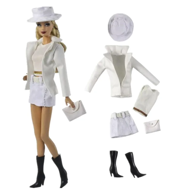 Fashion Design Outfits White Office Lady Suit for Barbie Doll Clothes Purse Pants Tank Coat Jacket For Barbie Accessory 1/6 Toys
Fashion Design Outfits White Office Lady Suit for Barbie Doll Clothes Purse Pants Tank Coat Jacket For Barbie Accessory 1/6 Toys
