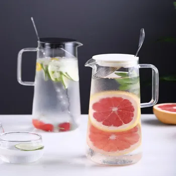 Heat-Resistant Glass Cold Water Jug Household Water Pitcher Set Large Capacity Teapot Juice Pot water bottle hydro flask CL81805
Heat-Resistant Glass Cold Water Jug Household Water Pitcher Set Large Capacity Teapot Juice Pot water bottle hydro flask CL81805
