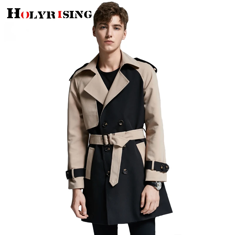 Holyrising New Men Trench coat British Style Classic Trench Coat Jacket Double Breasted jacket male S-6xL Fashion outwear 18986 
Holyrising New Men Trench coat British Style Classic Trench Coat Jacket Double Breasted jacket male S-6xL Fashion outwear 18986