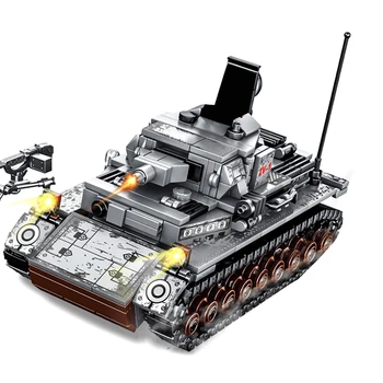 596Pcs DIY Military Tank Bricks Small Particles Tank German IV Tank Building Blocks Model Block Assembly Toys For Boys
596Pcs DIY Military Tank Bricks Small Particles Tank German IV Tank Building Blocks Model Block Assembly Toys For Boys