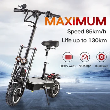 Electric Scooter Adult, 6000W Moter Fast Foldable Eletrick Scooters With Seats, big wheels, Max Speed to 85km/h, LCD Display
Electric Scooter Adult, 6000W Moter Fast Foldable Eletrick Scooters With Seats, big wheels, Max Speed to 85km/h, LCD Display