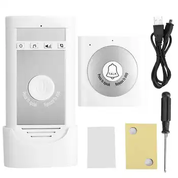Wireless Doorbell Wireless Doorbell Kit Door Access Control System with 2-Way Intercom Home Security Doorbell
Wireless Doorbell Wireless Doorbell Kit Door Access Control System with 2-Way Intercom Home Security Doorbell