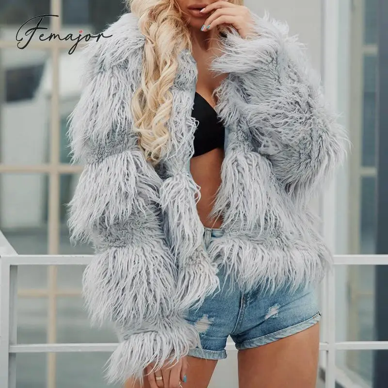 Femajor Women Winter Fashion Patchwork Faux Fur Jackets and Coats Female 2019 Plus Size Grau Artificial Fur Coat Lady Outerwear
Femajor Women Winter Fashion Patchwork Faux Fur Jackets and Coats Female 2019 Plus Size Grau Artificial Fur Coat Lady Outerwear