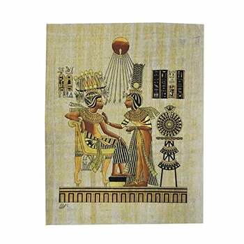 Tut ANK Amón y su Mujer sobre un papiro Original Hecho y Pintado a Mano en Egipto, Mide 33x43 cm Aproximadamente. Ref. 43V-A
Tut ANK Amón y su Mujer sobre un papiro Original Hecho y Pintado a Mano en Egipto, Mide 33x43 cm Aproximadamente. Ref. 43V-A