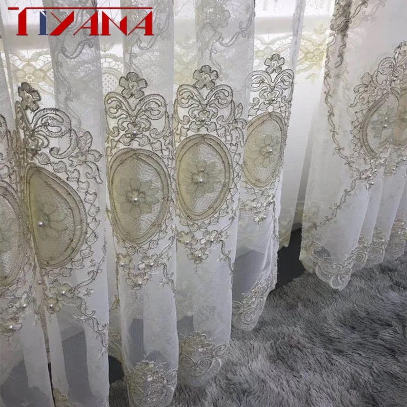 European Luxury Embroidery Screen Beads Tulle Curtain Luxury Home Decoration For Living Room Bedroom Custom Sheer Curtain T260#4
European Luxury Embroidery Screen Beads Tulle Curtain Luxury Home Decoration For Living Room Bedroom Custom Sheer Curtain T260#4