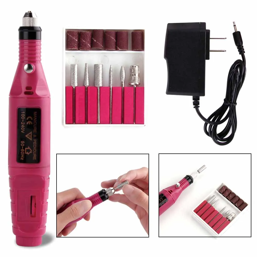 1Set Power Professional Electric Manicure Machine Pen Pedicure Nail File 6 Bits Nail Drill Polish Remover Ceramic Cutter Tools
1Set Power Professional Electric Manicure Machine Pen Pedicure Nail File 6 Bits Nail Drill Polish Remover Ceramic Cutter Tools