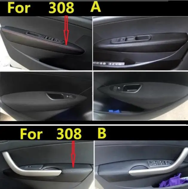 For Peugeot 308 (2009-2014) 4Pcs/SET Microfiber Leather Car Door Armrest Panel Protective Cover with Mount Fittings
For Peugeot 308 (2009-2014) 4Pcs/SET Microfiber Leather Car Door Armrest Panel Protective Cover with Mount Fittings