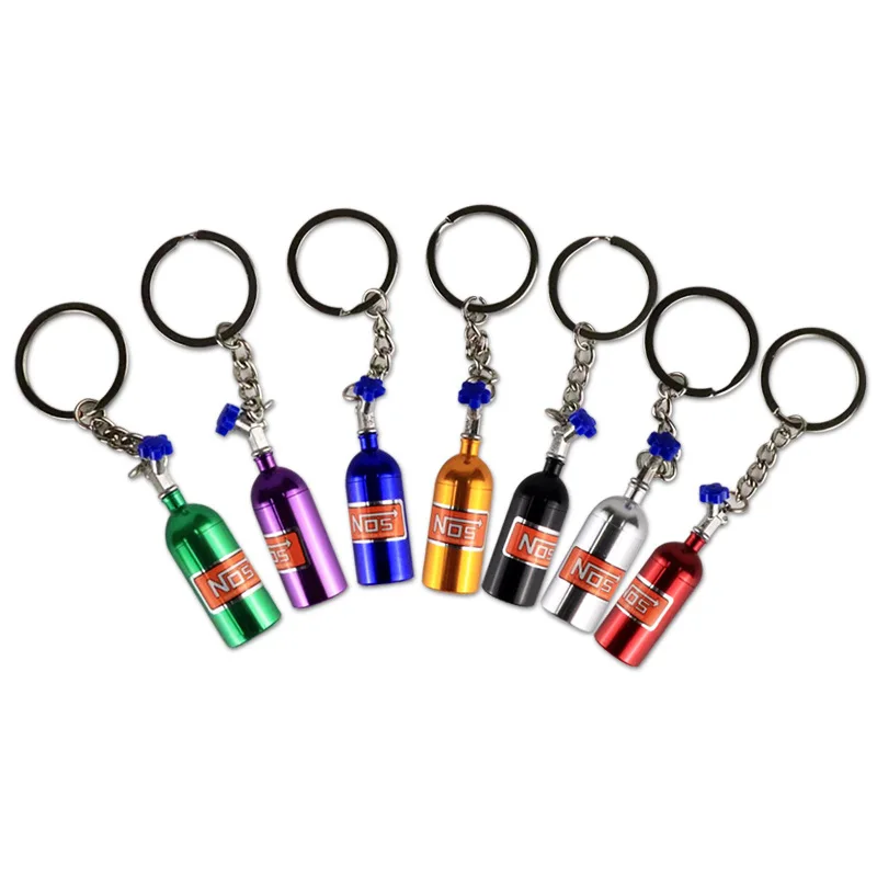 Car Key Ring NOS Nitrous Oxide Bottle Style Keychain Aluminum Alloy Decoration Keyring Key Chain Automobile Accessories
Car Key Ring NOS Nitrous Oxide Bottle Style Keychain Aluminum Alloy Decoration Keyring Key Chain Automobile Accessories