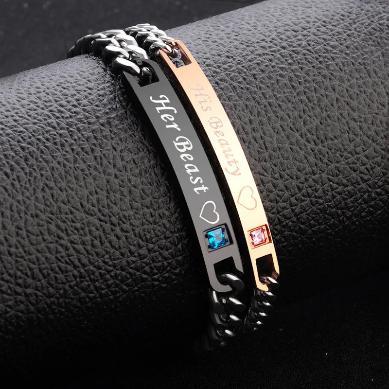 New Letter Couple Bracelet 2019 Fashion Couple Jewelry His Queen Her King Simple Love Bracelet Male Girlfriend Gift Accessories
New Letter Couple Bracelet 2019 Fashion Couple Jewelry His Queen Her King Simple Love Bracelet Male Girlfriend Gift Accessories