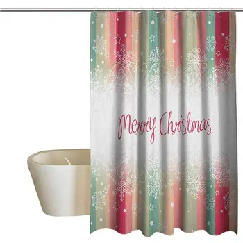New Year Shower Window Curtain Waterproof Colorful Vertical Stripes with Merry Christmas Quote Winter Season Theme Snowflake
New Year Shower Window Curtain Waterproof Colorful Vertical Stripes with Merry Christmas Quote Winter Season Theme Snowflake