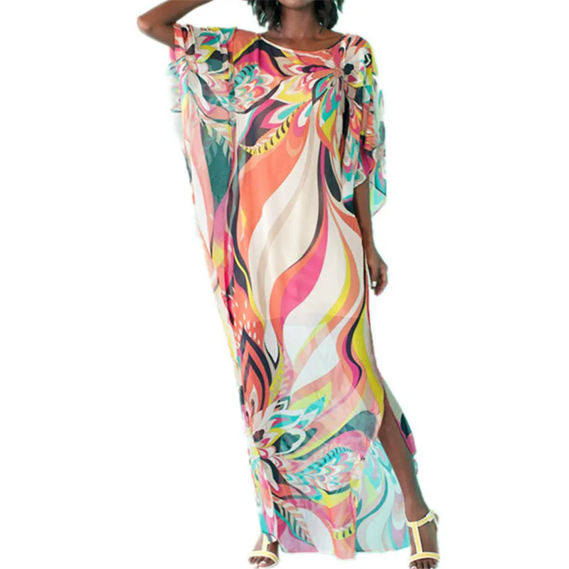 Chiffon Beach Dress Not Fixed Printed Cover-ups Robes National Printed Dress Summer Maxi Dresses Long Beachwear for Women Ladies
Chiffon Beach Dress Not Fixed Printed Cover-ups Robes National Printed Dress Summer Maxi Dresses Long Beachwear for Women Ladies