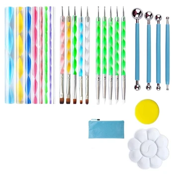 41 PCS Mandala Dotting Tools Set, Mandala Stencil, Dotting Tools, Brushes and Paint Tray for Rock Painting, Nail Dotting
41 PCS Mandala Dotting Tools Set, Mandala Stencil, Dotting Tools, Brushes and Paint Tray for Rock Painting, Nail Dotting