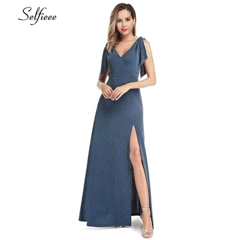 New Fashion Sexy Mermaid Women Dresses Double V-Neck Sleeveless Side Split Bow Dusty Blue Sexy Party Dress Vestido De Festa 2020
New Fashion Sexy Mermaid Women Dresses Double V-Neck Sleeveless Side Split Bow Dusty Blue Sexy Party Dress Vestido De Festa 2020