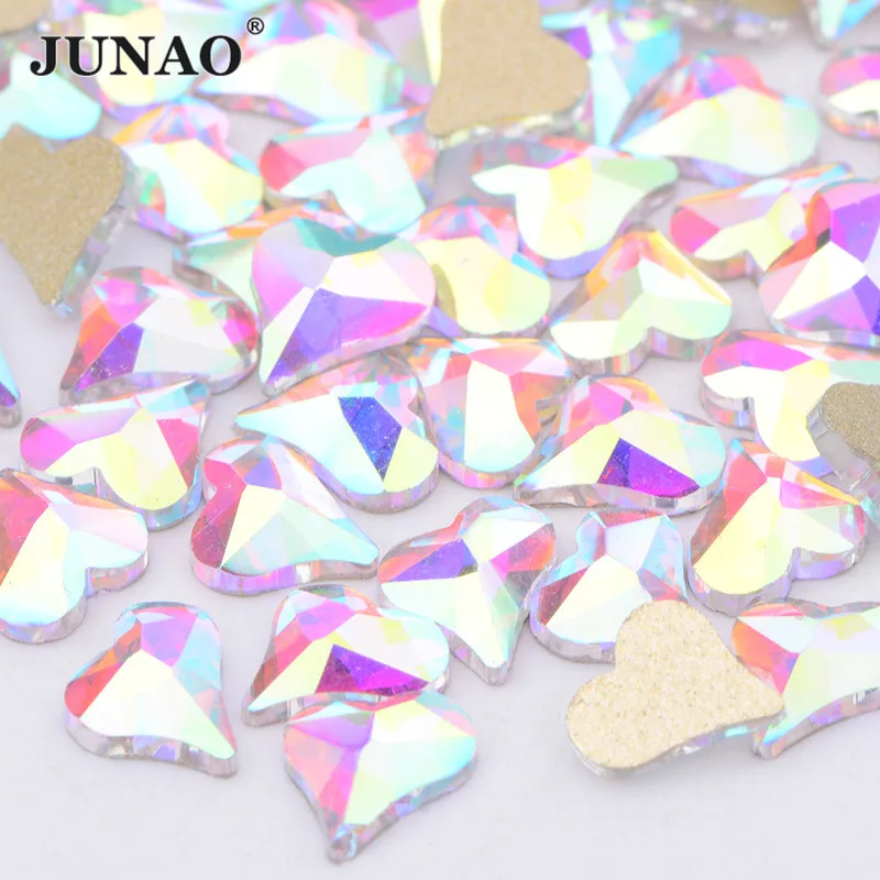 JUNAO 50pcs 6x7mm Glitter AB Glass Crystals Heart Rhinestone Glue on Nail Art Strass Fancy Glass Stone for Jewelry Decoration
JUNAO 50pcs 6x7mm Glitter AB Glass Crystals Heart Rhinestone Glue on Nail Art Strass Fancy Glass Stone for Jewelry Decoration