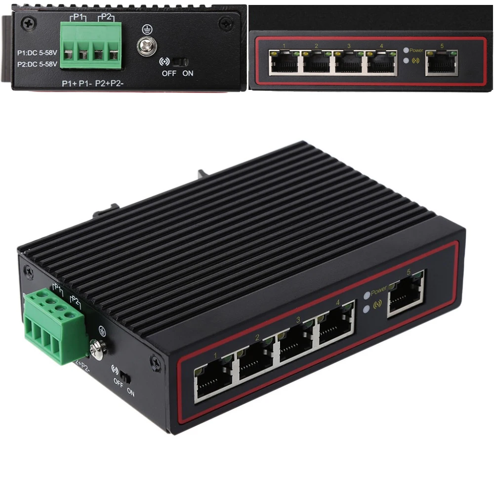 Mini 5-Port Desktop RJ45 10/100Mbps Ethernet Network Switch Hubs Network Laptop DIN Rail LACP SNMP for pc Laptop
Mini 5-Port Desktop RJ45 10/100Mbps Ethernet Network Switch Hubs Network Laptop DIN Rail LACP SNMP for pc Laptop