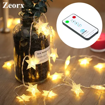 ZEORX 5M 40LEDs Star String Lights Christmas Wedding decoration Battery Operate twinkle lights with Remote Control Fairy Light
ZEORX 5M 40LEDs Star String Lights Christmas Wedding decoration Battery Operate twinkle lights with Remote Control Fairy Light