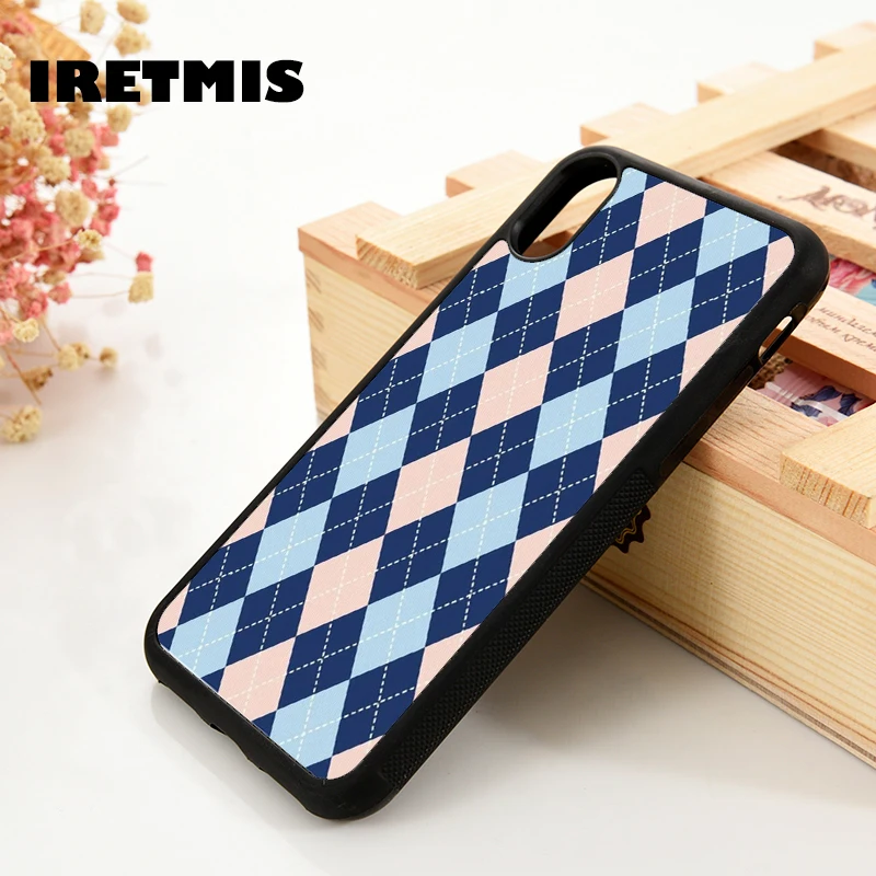 Iretmis 5 5S SE 6 6S Soft TPU Silicone Rubber phone case cover for iPhone 7 8 plus X Xs 11 Pro Max XR Plaid Checked Blue Pink
Iretmis 5 5S SE 6 6S Soft TPU Silicone Rubber phone case cover for iPhone 7 8 plus X Xs 11 Pro Max XR Plaid Checked Blue Pink