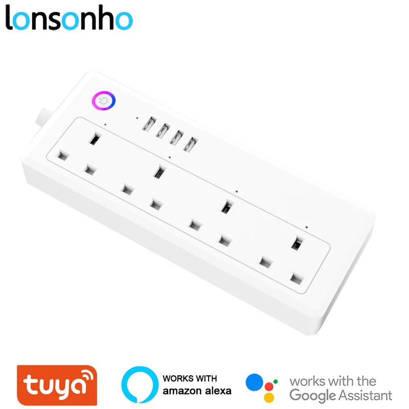 Lonsonho UK Wifi Smart Power Strip USB 13A Tuya Smart Life APP Works With Alexa Google Home Mini Smart Home Automation
Lonsonho UK Wifi Smart Power Strip USB 13A Tuya Smart Life APP Works With Alexa Google Home Mini Smart Home Automation