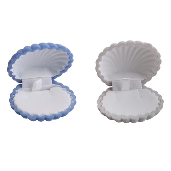 2 Pcs Shell Shape Velvet Pendant Necklace Jewellery Display Storage Case Xmas Gift Box (Grey & Blue)
2 Pcs Shell Shape Velvet Pendant Necklace Jewellery Display Storage Case Xmas Gift Box (Grey & Blue)