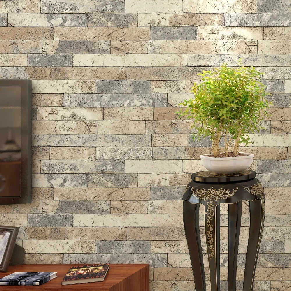 Wall Brick Retro Wallpaper For Walls 3 D Living Room Kitchen Pvc Waterproof Thickened 3d Stereoscopic Stone Brick Wallpaper Roll
Wall Brick Retro Wallpaper For Walls 3 D Living Room Kitchen Pvc Waterproof Thickened 3d Stereoscopic Stone Brick Wallpaper Roll