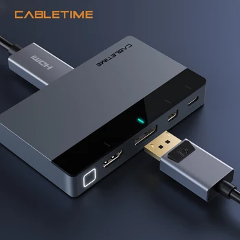 CABLETIME LED Wireless Display Switcher 4 in 1 HDMI HDR Button Switch HUB Projector for PC Laptop Macbook Aoc N414
CABLETIME LED Wireless Display Switcher 4 in 1 HDMI HDR Button Switch HUB Projector for PC Laptop Macbook Aoc N414