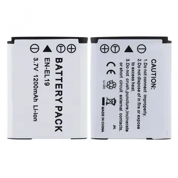 3.7V 1200mAh ENEL19 EN-EL19 Li-ion Rechargeable Camera Battery for Nikon Coolpix S32 S33 S100 S2500 S2750 S3100 S3200 S3300 etc
3.7V 1200mAh ENEL19 EN-EL19 Li-ion Rechargeable Camera Battery for Nikon Coolpix S32 S33 S100 S2500 S2750 S3100 S3200 S3300 etc