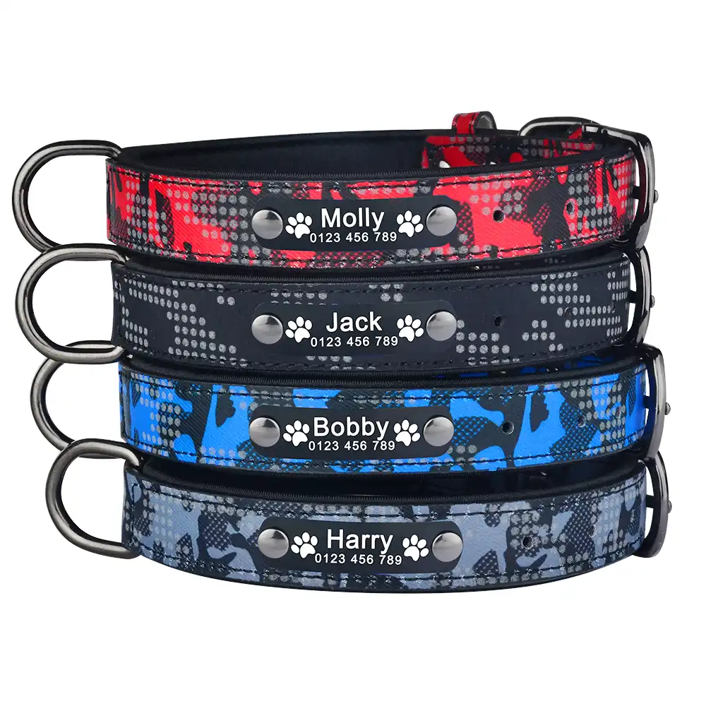 Dog collar with name and telephone number Clearance