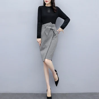 Knitted Suit Two Piece Set Top And Skirt Women 2 Sets Clothing With Skirts Ensemble Femme Deux Pieces Year-old Female Costume
Knitted Suit Two Piece Set Top And Skirt Women 2 Sets Clothing With Skirts Ensemble Femme Deux Pieces Year-old Female Costume