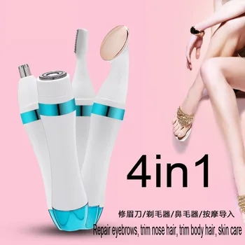 Women 4 In 1 Electric Epilator Hair Shaver Lady'S Electric Trimmer Remover Waterproof Razor For Bikini Area Nose Armpit Arm Leg
Women 4 In 1 Electric Epilator Hair Shaver Lady'S Electric Trimmer Remover Waterproof Razor For Bikini Area Nose Armpit Arm Leg